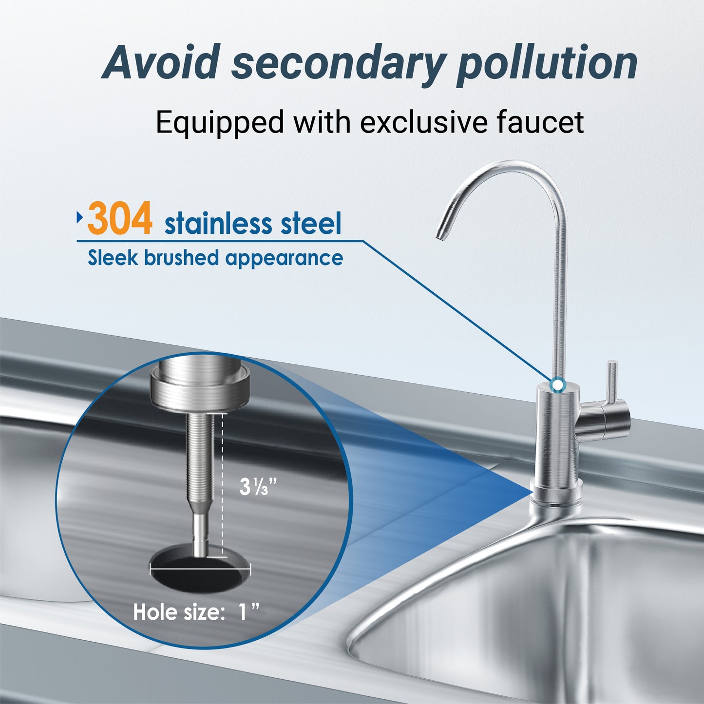 Maxblue U8-FC Under Sink Water Filter System