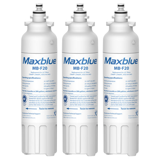 Maxblue ADQ73613401 Refrigerator Water Filter Replacement for LG® LT800P®