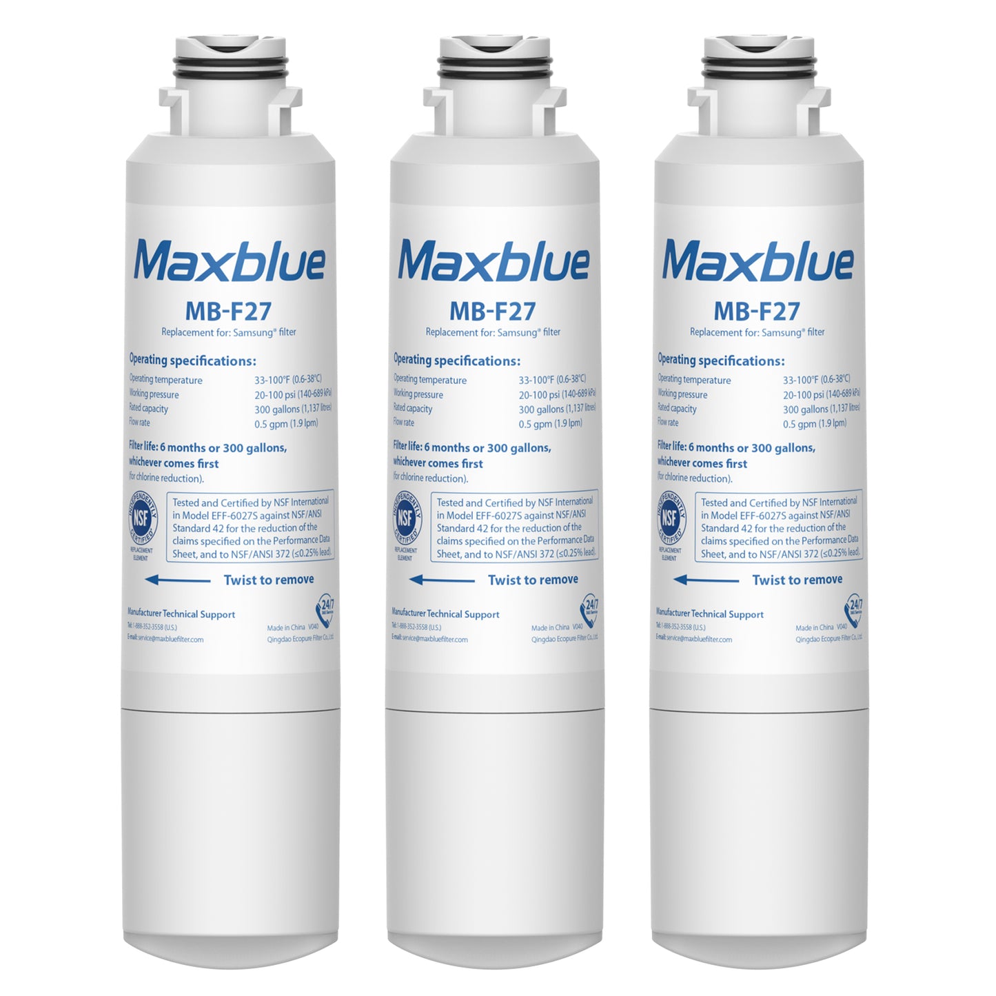 Maxblue DA29-00020B Refrigerator Water Filter Replacement for Samsung DA29-00020B, HAF-CIN