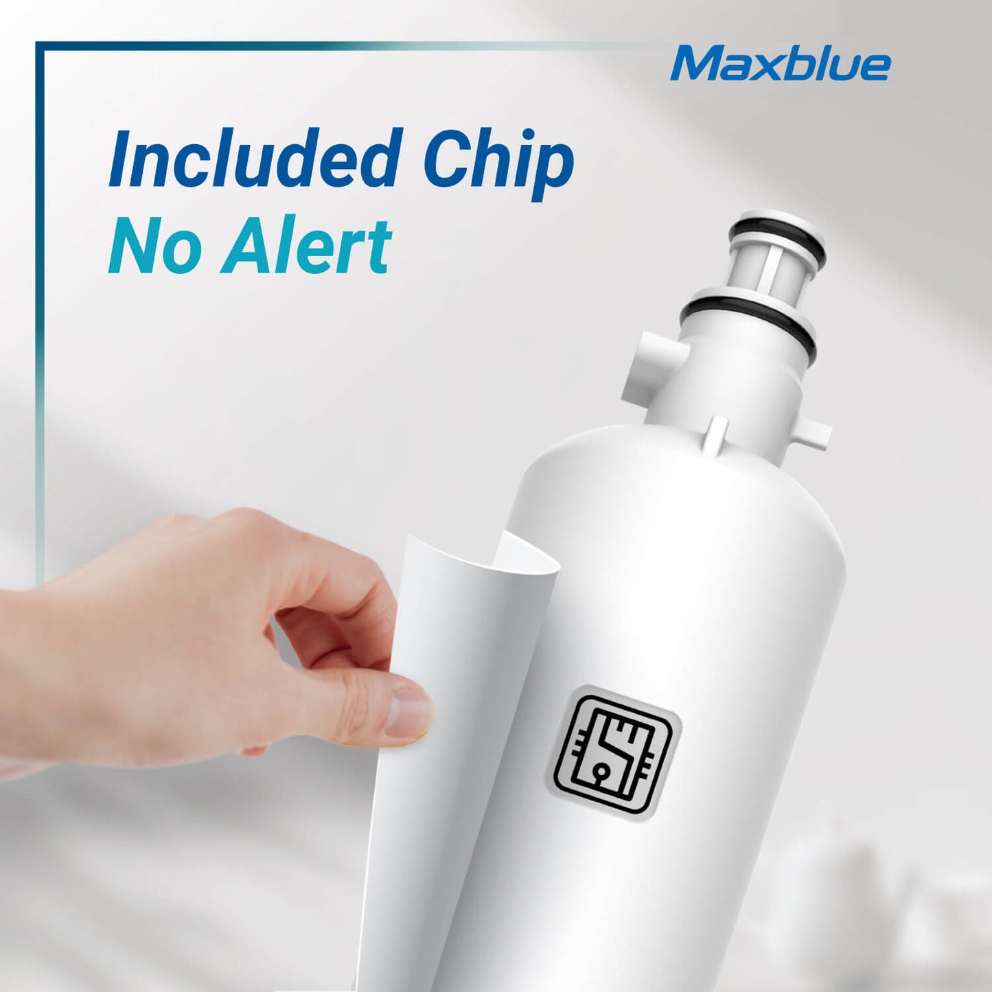 Maxblue RPWFE (with CHIP) Refrigerator Water Filter Replacement for GE® RPWFE