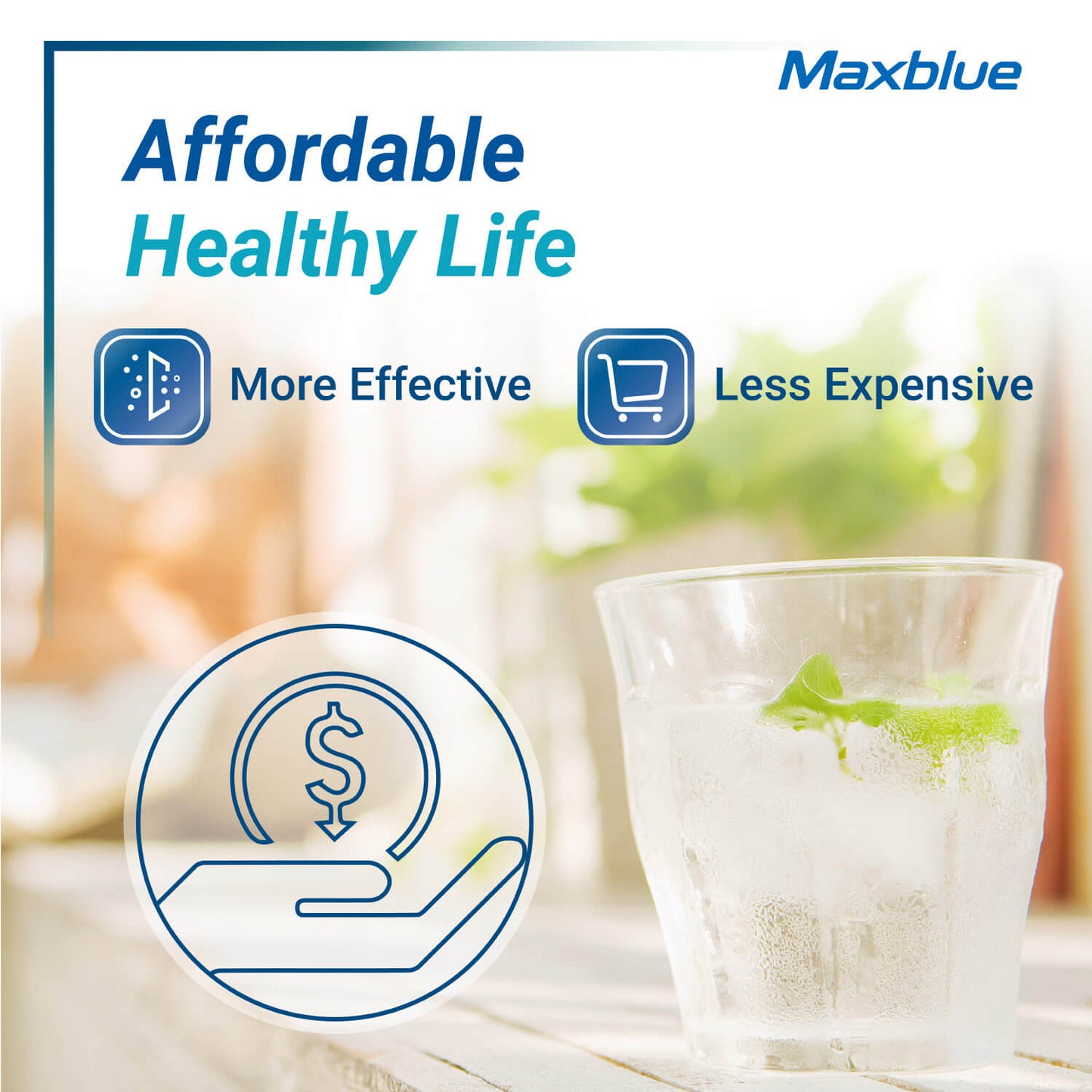 Maxblue RPWFE (with CHIP) Refrigerator Water Filter Replacement for GE® RPWFE