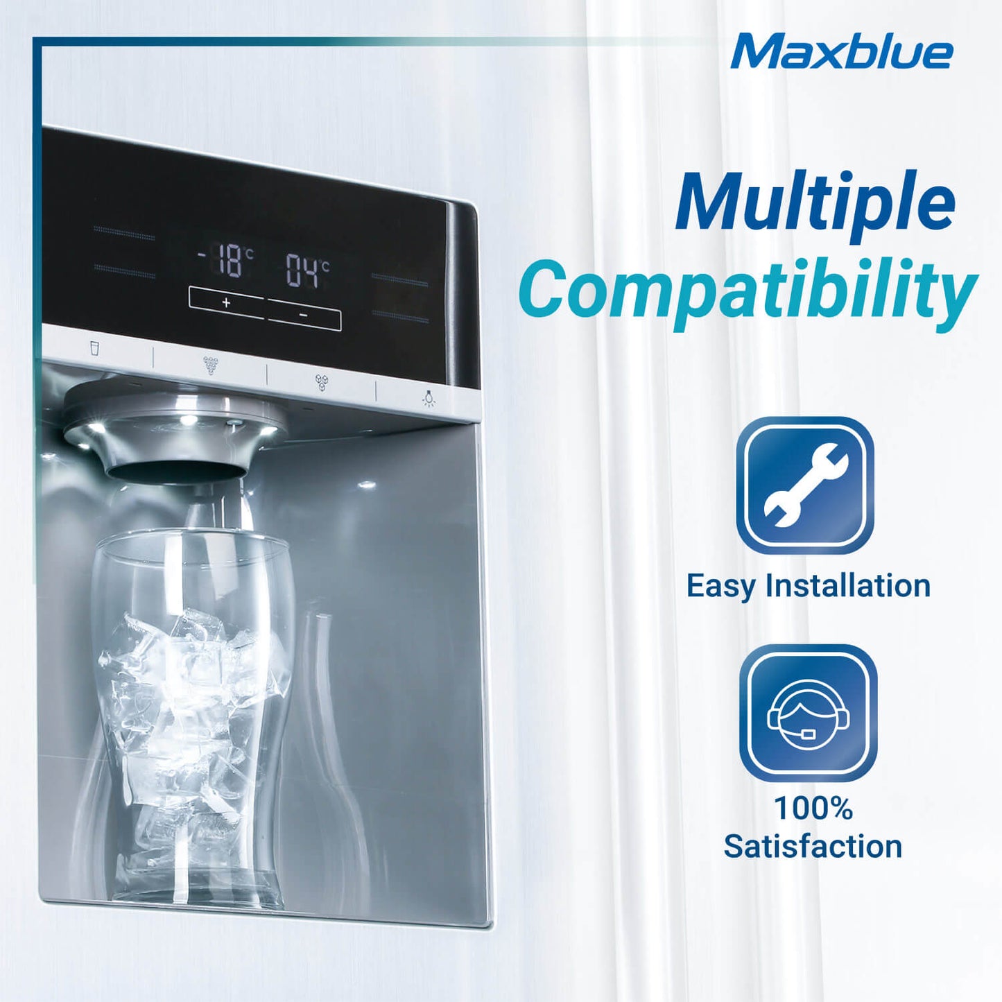 Maxblue RPWFE (with CHIP) Refrigerator Water Filter Replacement for GE® RPWFE